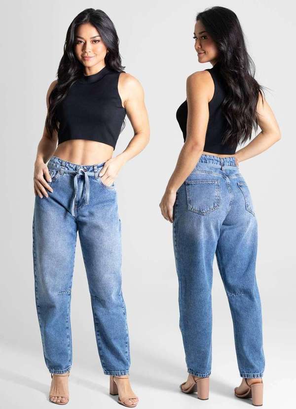 Sawary - Calça Jeans Sawary Barrel - 280525 Azul 6