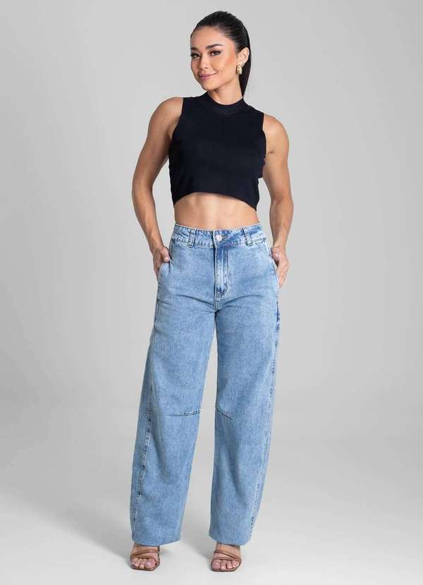 Sawary - Calça Jeans Sawary Barrel - 280547 Azul 2