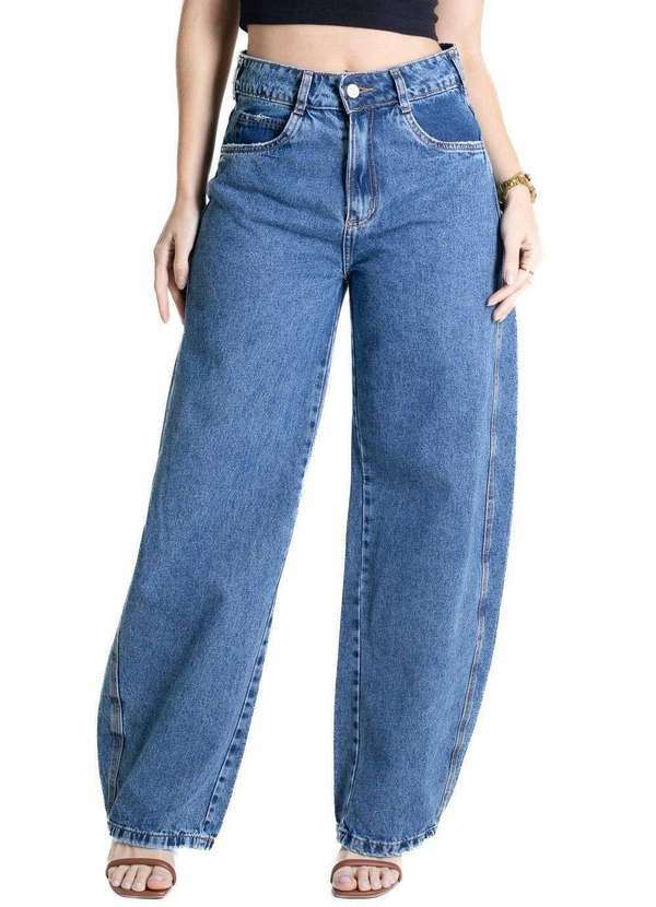Sawary - Calça Jeans Sawary Barrel - 280637 Azul