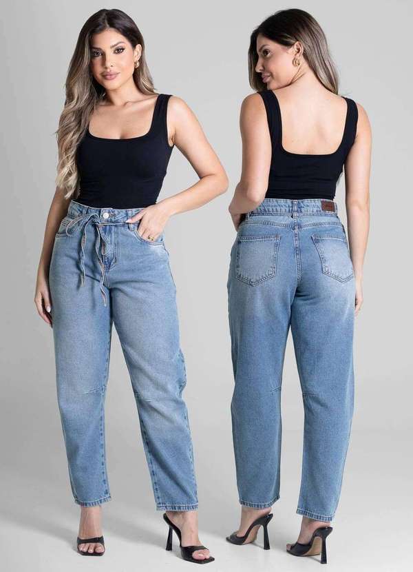 Sawary - Calça Jeans Sawary Barrel - 281025 Azul 6