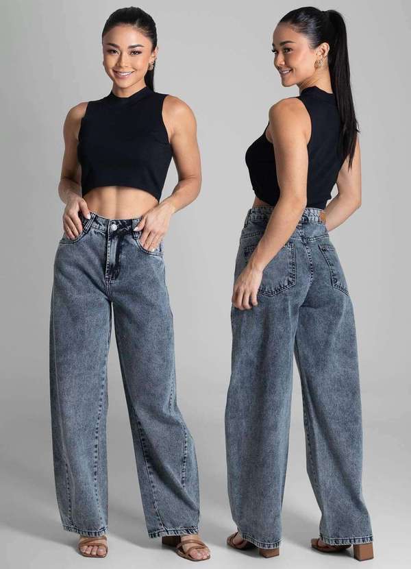 Sawary - Calça Jeans Sawary Barrel - 281842 Azul 6