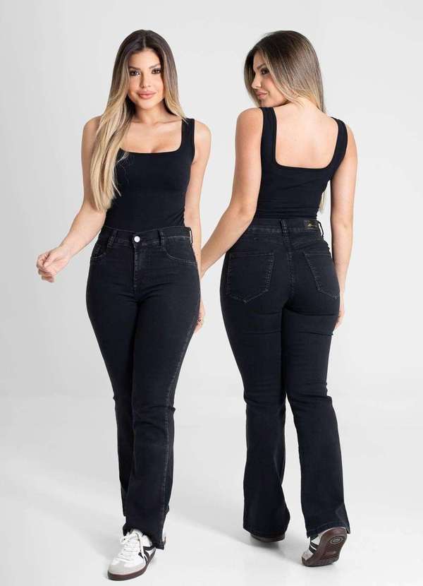 Sawary - Calça Jeans Sawary Boot Cut - 280809 Preto 6