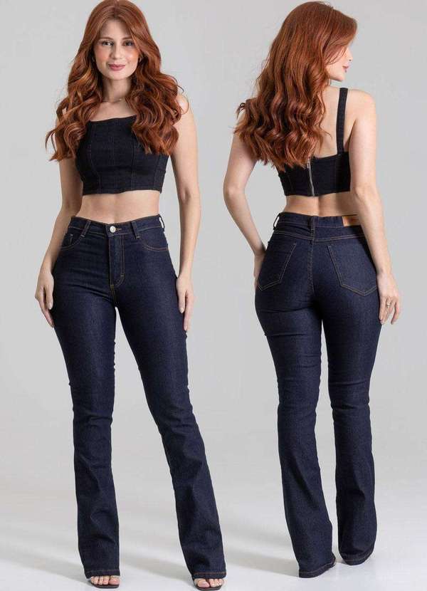 Sawary - Calça Jeans Sawary Boot Cut Calça Sawary Plus Size 267162 58 6