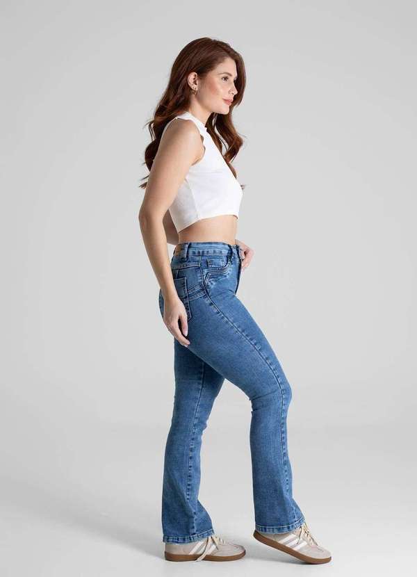 Sawary - Calça Jeans Sawary Boot Cut Petit - 280584 Azul 3