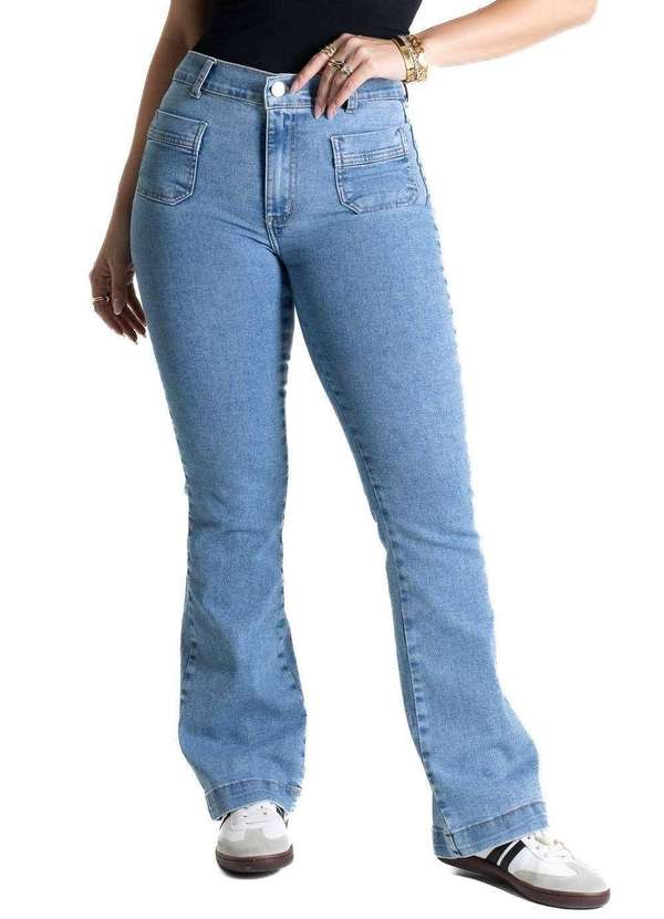 Sawary - Calça Jeans Sawary Boot Cut Petit - 281411 Azul