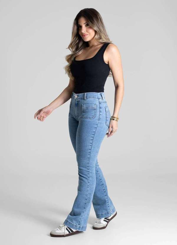 Sawary - Calça Jeans Sawary Boot Cut Petit - 281411 Azul 4