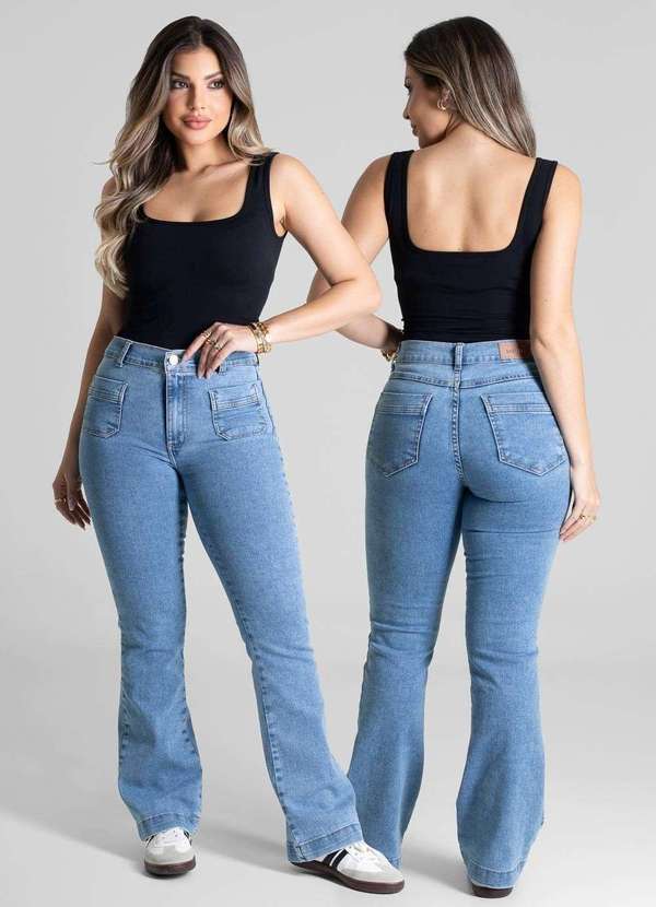 Sawary - Calça Jeans Sawary Boot Cut Petit - 281411 Azul 6