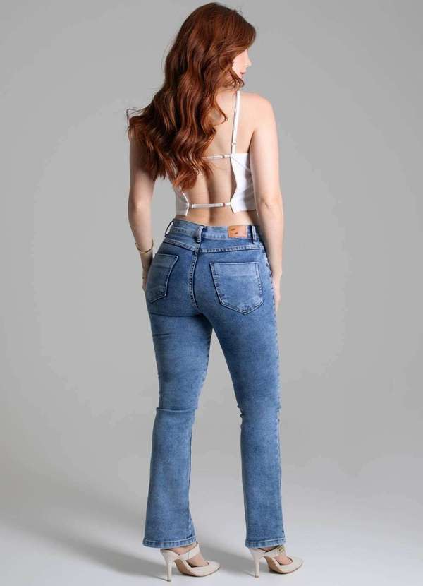 Sawary - Calça Jeans Sawary Boot Cut Petit Azul 4