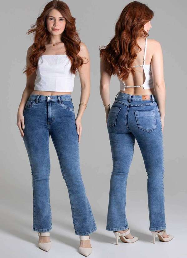 Sawary - Calça Jeans Sawary Boot Cut Petit Azul 6