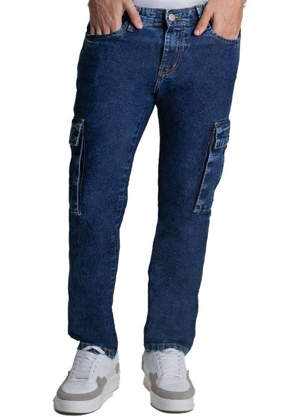 Sawary - Calça Jeans Sawary Cargo - 278137 Azul