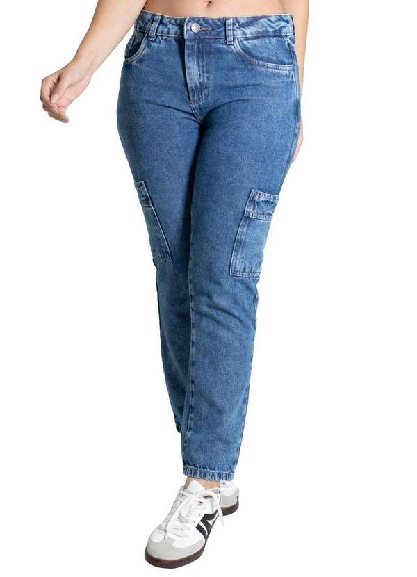 Sawary - Calça Jeans Sawary Cargo - 280223 Azul