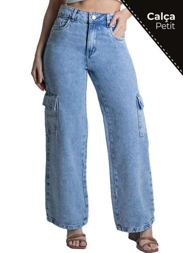 Sawary - Calça Jeans Sawary Cargo Petit - 278120 Azul