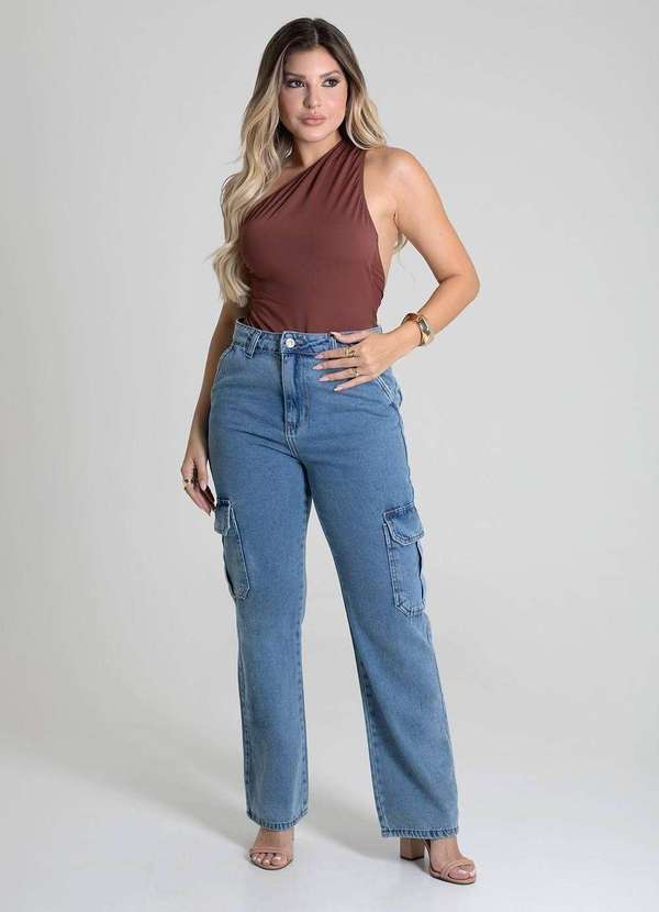 Sawary - Calça Jeans Sawary Cargo Petit - 279582 Azul 2