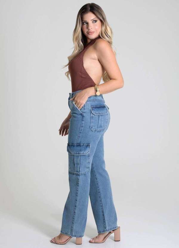 Sawary - Calça Jeans Sawary Cargo Petit - 279582 Azul 3