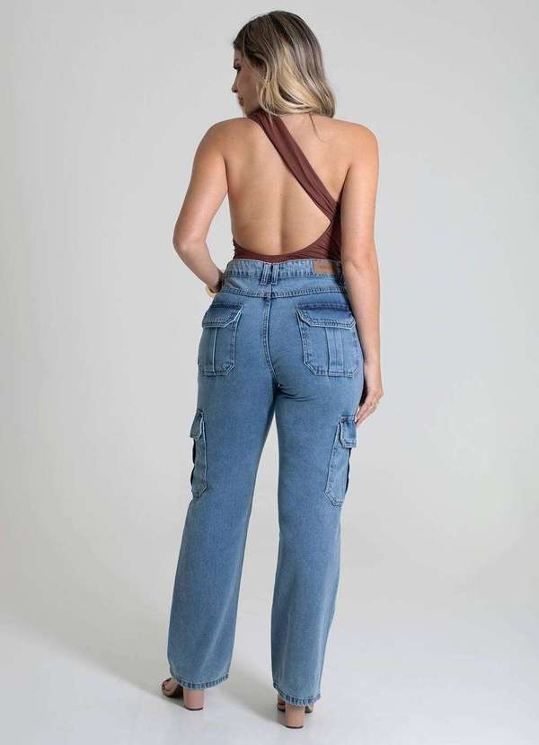 Sawary - Calça Jeans Sawary Cargo Petit - 279582 Azul 4