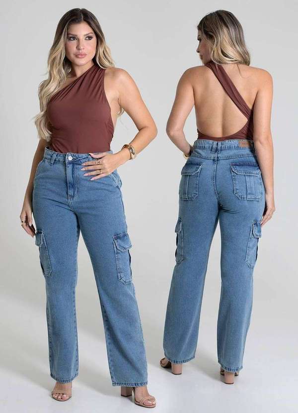 Sawary - Calça Jeans Sawary Cargo Petit - 279582 Azul 6