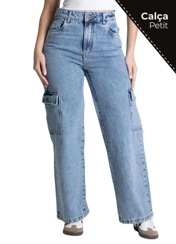 Sawary - Calça Jeans Sawary Cargo Petit Azul