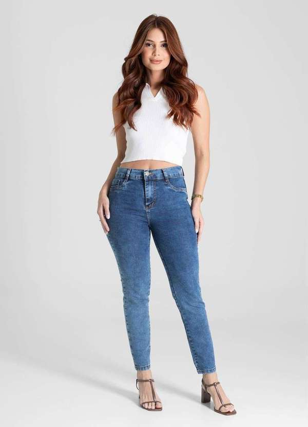Sawary - Calça Jeans Sawary Cigarrete - 281625 Azul 2
