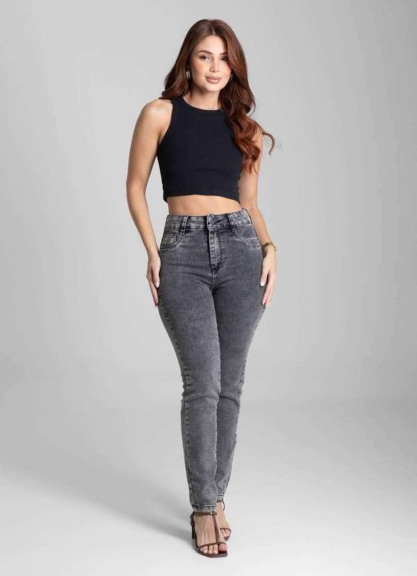 Sawary - Calça Jeans Sawary Cigarrete - 281893 Preto 2
