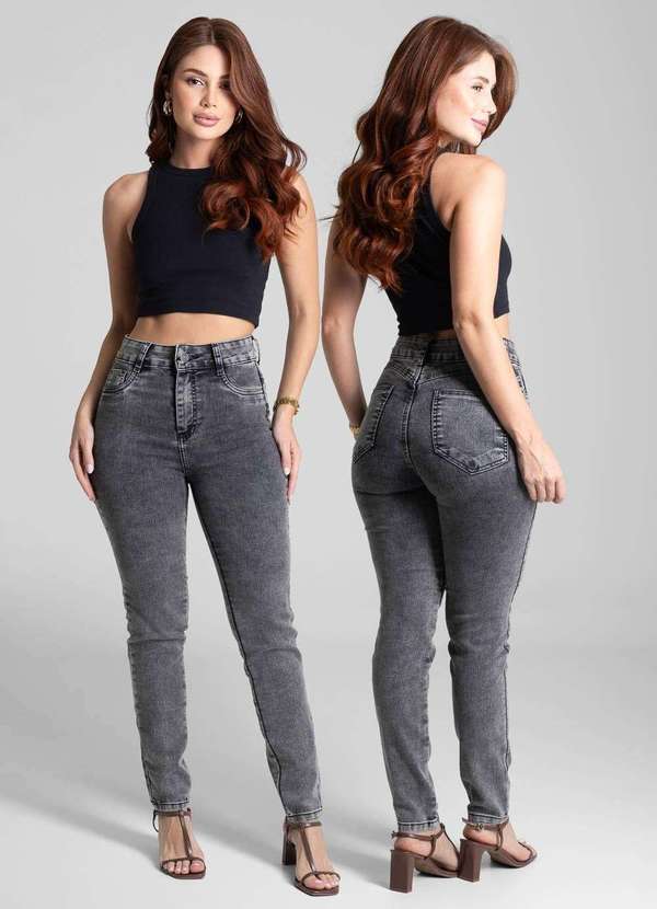 Sawary - Calça Jeans Sawary Cigarrete - 281893 Preto 6