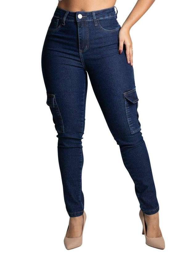 Sawary - Calça Jeans Sawary Cigarrete Azul