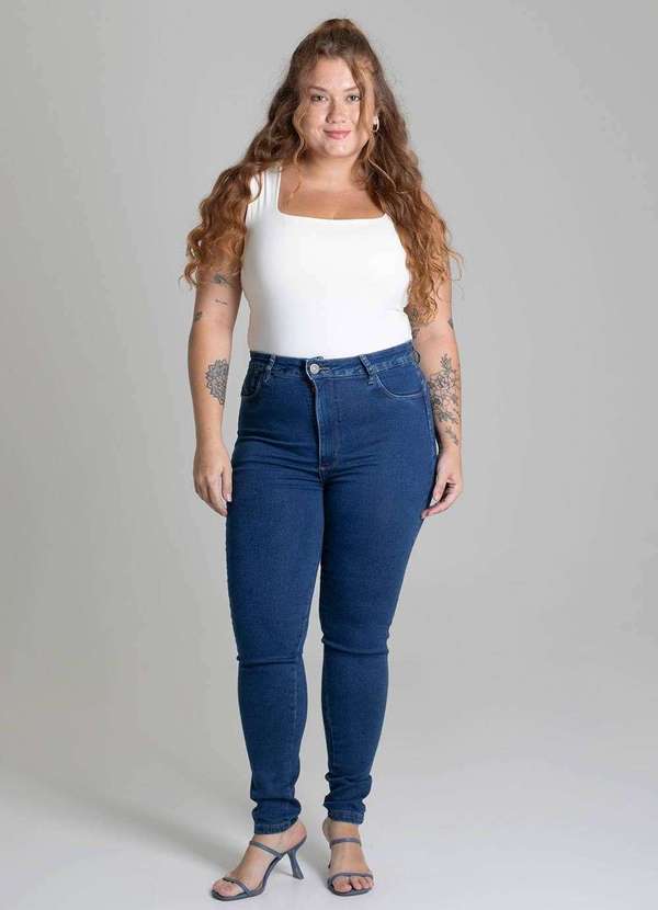 Sawary - Calça Jeans Sawary Cigarrete Plus Size - 279351 Azul 2