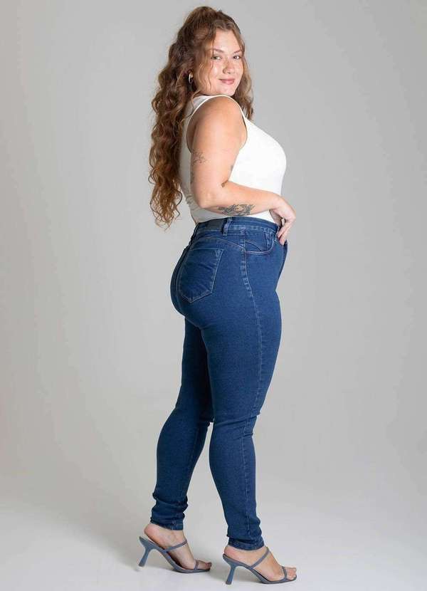 Sawary - Calça Jeans Sawary Cigarrete Plus Size - 279351 Azul 3