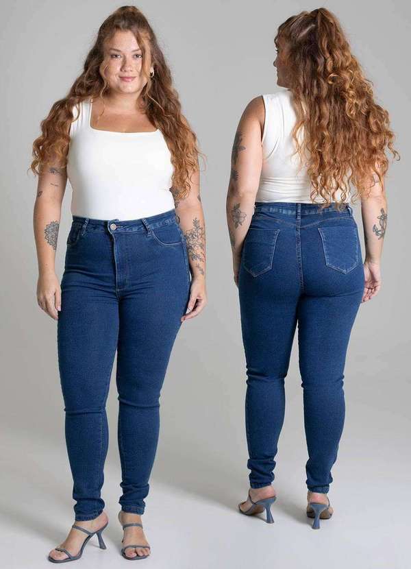 Sawary - Calça Jeans Sawary Cigarrete Plus Size - 279351 Azul 6