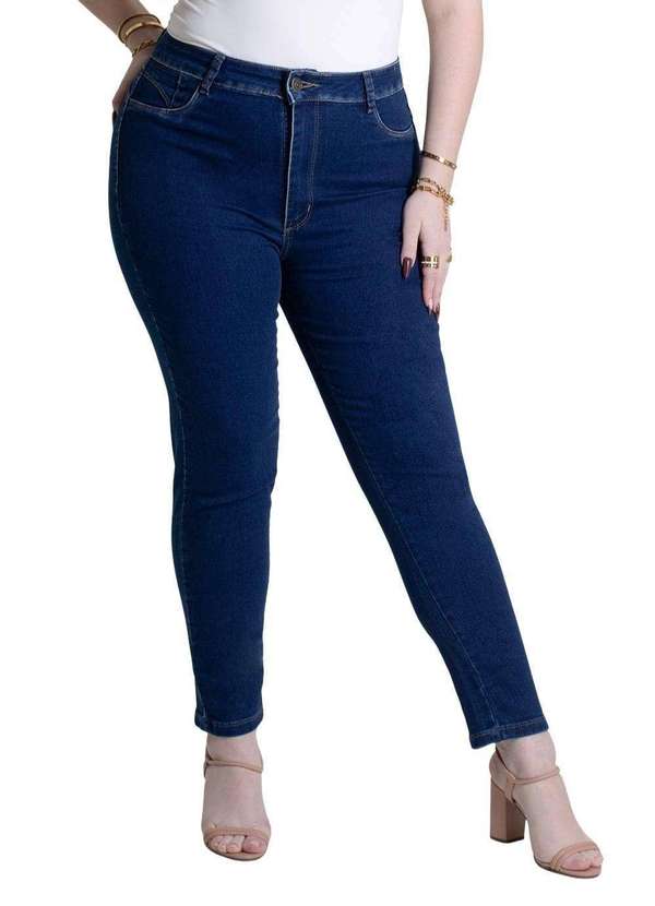 Sawary - Calça Jeans Sawary Cigarrete Plus Size - 279363 Azul