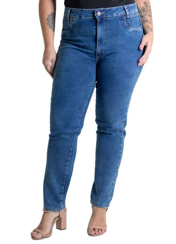 Sawary - Calça Jeans Sawary Cigarrete Plus Size - 279392 Azul