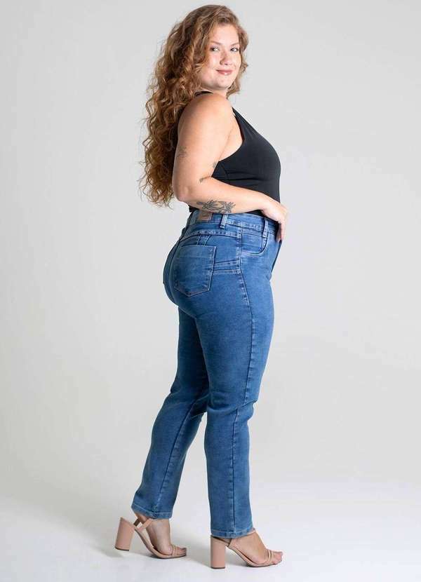 Sawary - Calça Jeans Sawary Cigarrete Plus Size - 279392 Azul 5