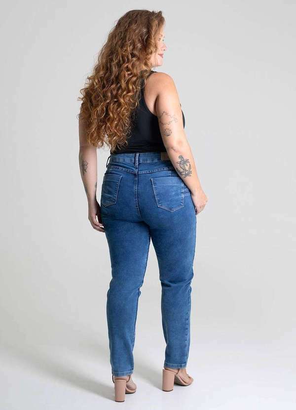 Sawary - Calça Jeans Sawary Cigarrete Plus Size - 279392 Azul 4