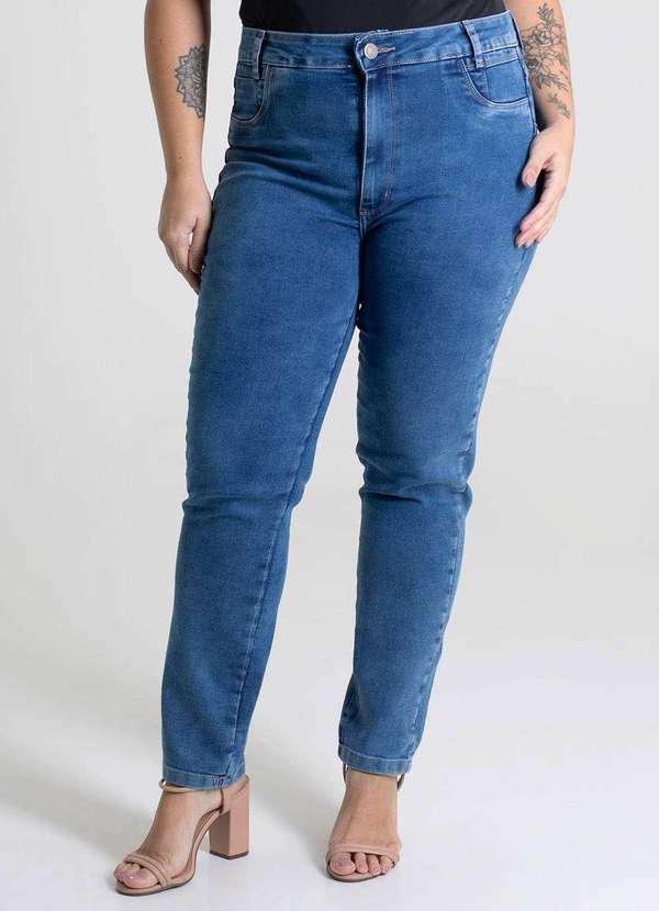 Sawary - Calça Jeans Sawary Cigarrete Plus Size - 279392 Azul 3