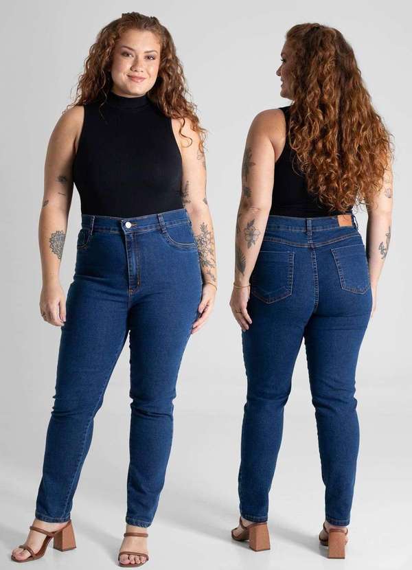 Sawary - Calça Jeans Sawary Cigarrete Plus Size - 280632 Azul 2