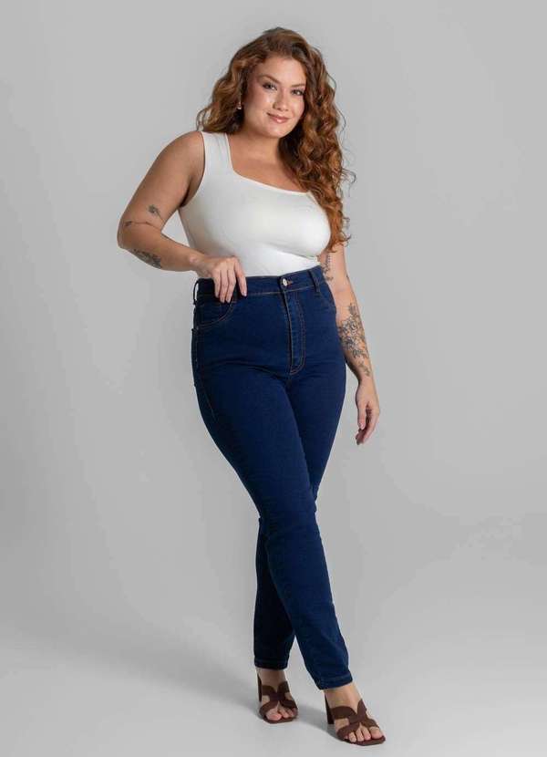 Sawary - Calça Jeans Sawary Cigarrete Plus Size - 280649 Azul 6