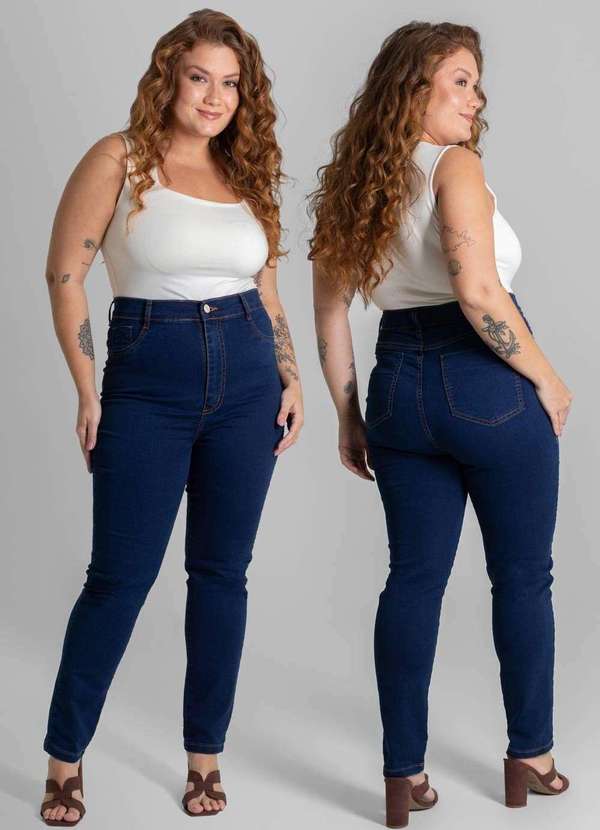Sawary - Calça Jeans Sawary Cigarrete Plus Size - 280649 Azul 2