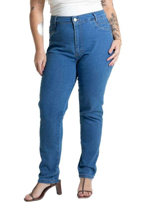 Sawary - Calça Jeans Sawary Cigarrete Plus Size - 280853 Azul