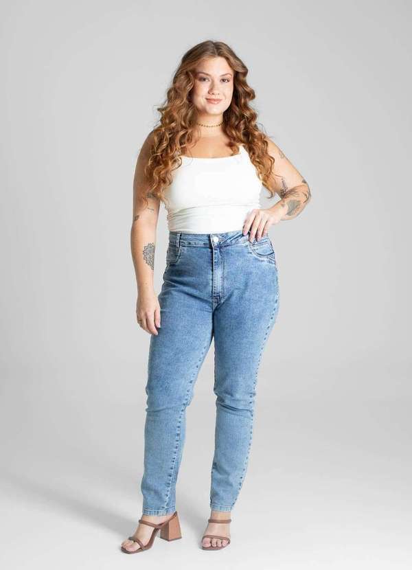Sawary - Calça Jeans Sawary Cigarrete Plus Size - 280944 Azul 2