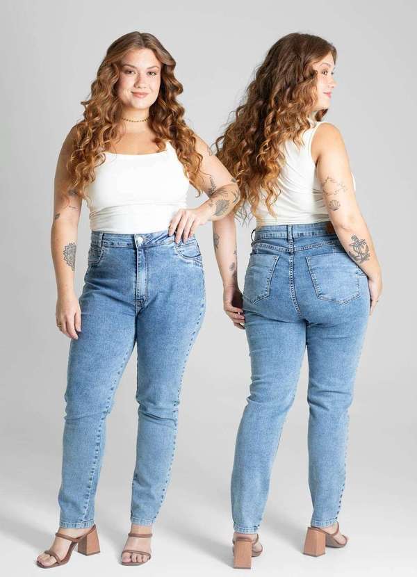 Sawary - Calça Jeans Sawary Cigarrete Plus Size - 280944 Azul 6