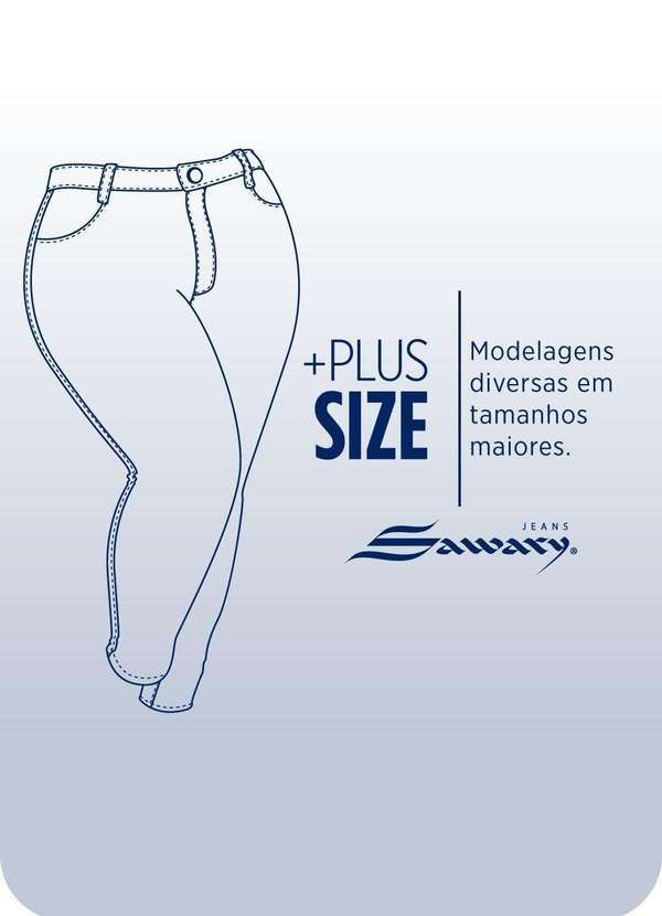 Sawary - Calça Jeans Sawary Cigarrete Plus Size - 280944 Azul 7