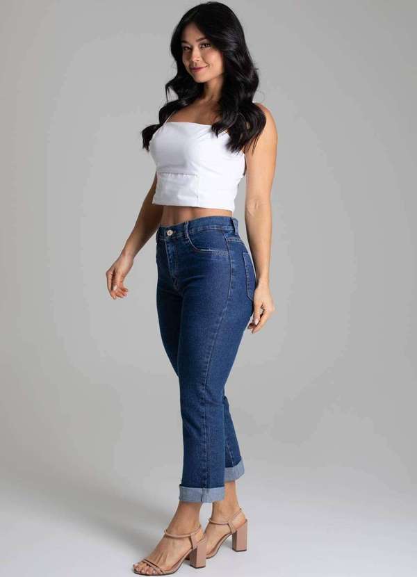 Sawary - Calça Jeans Sawary Cropped - 278821 Azul 3