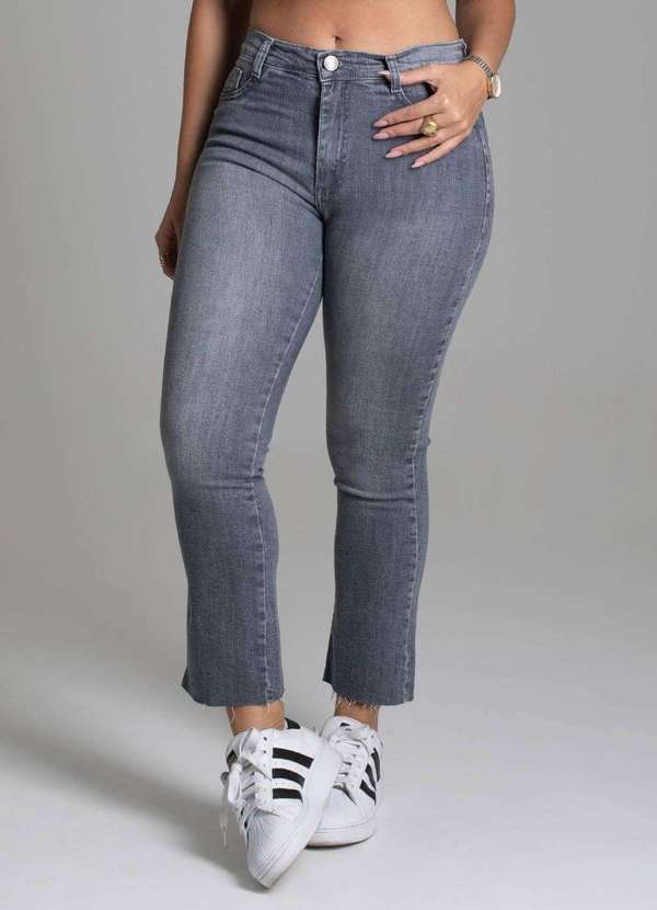 Sawary - Calça Jeans Sawary Cropped - 277639 Cinza 5