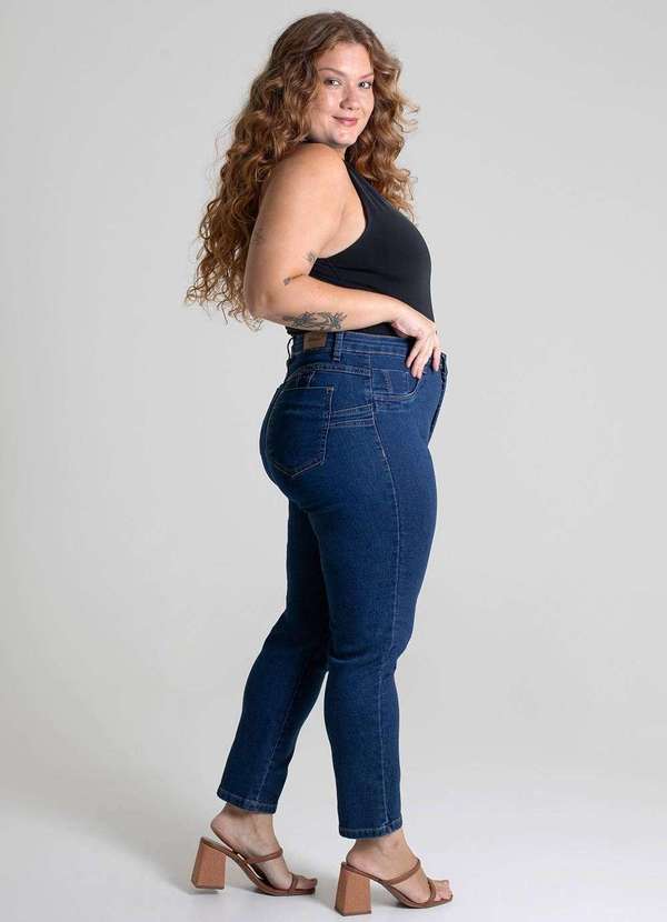 Sawary - Calça Jeans Sawary Cropped Plus Size - 279370 Azul 3