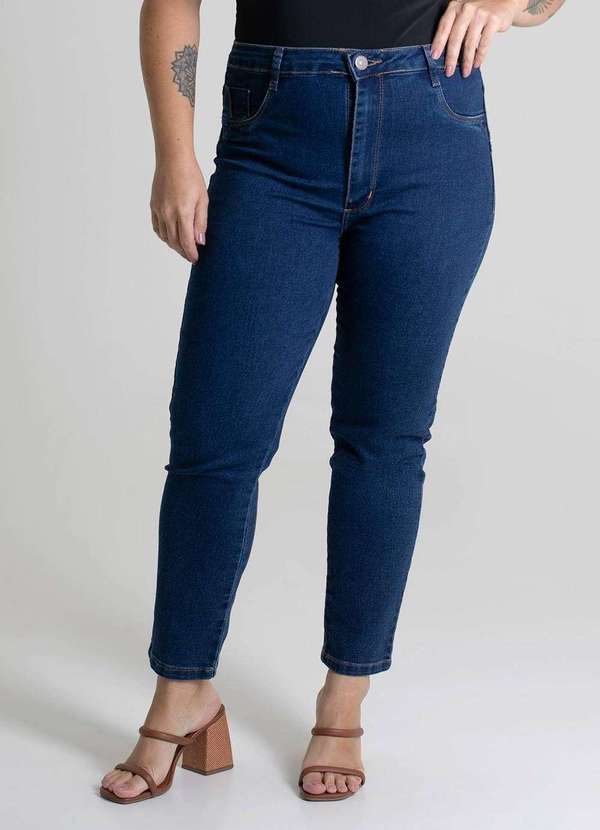 Sawary - Calça Jeans Sawary Cropped Plus Size - 279370 Azul 5