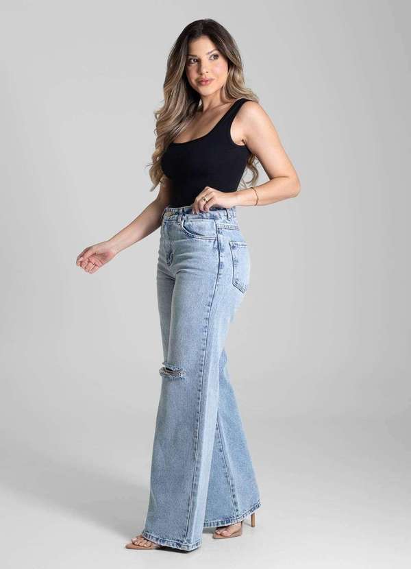 Sawary - Calça Jeans Sawary Extra Wide Leg - 281544 Azul 3