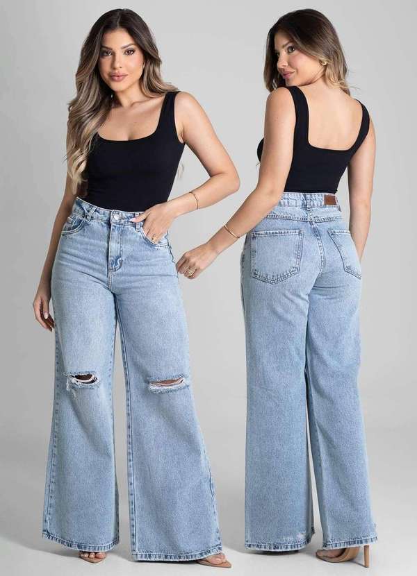 Sawary - Calça Jeans Sawary Extra Wide Leg - 281544 Azul 6