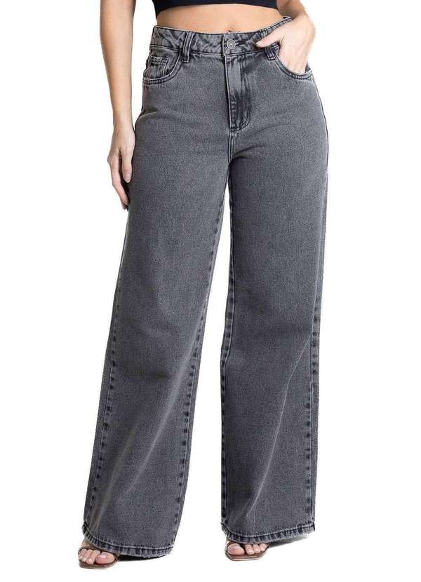 Sawary - Calça Jeans Sawary Extra Wide Leg - 281603 Preto