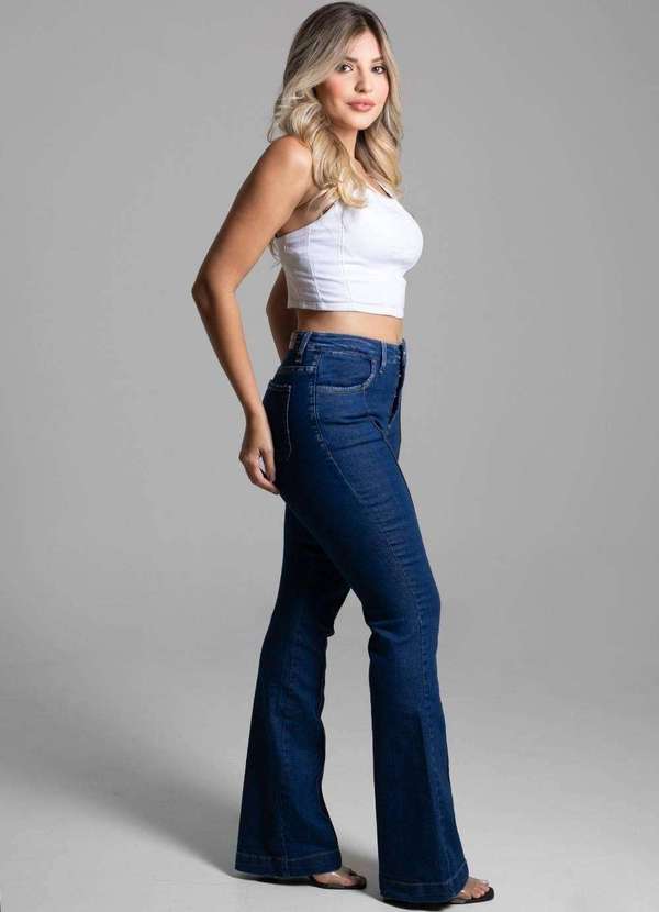Sawary - Calça Jeans Sawary Flare Azul 3