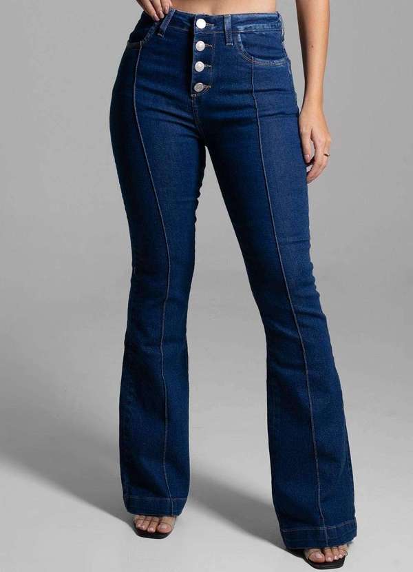 Sawary - Calça Jeans Sawary Flare Azul 5