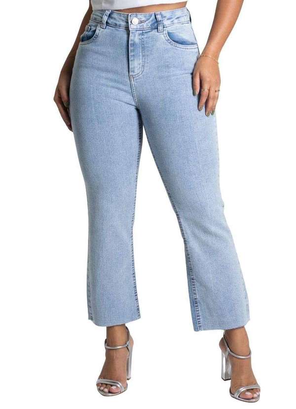 Sawary - Calça Jeans Sawary Flare Cropped - 278860 Azul